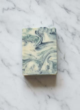 Load image into Gallery viewer, Marble-patterned soap bar on a marble surface