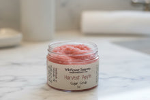 Load image into Gallery viewer, Jar of 'Harvest Apple' sugar scrub on a textured white background