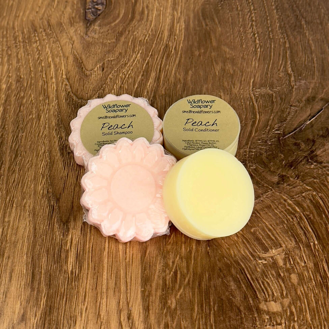 Peach Solid Solid Shampoo & Conditioner