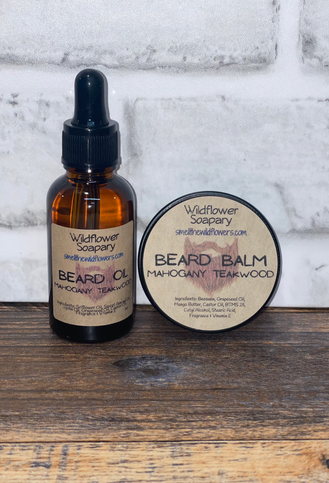 Mahogany Teakwood Beard Oil & Balm