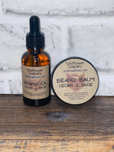 Load image into Gallery viewer, Cedar &amp; Sage Beard Oil &amp; Balm
